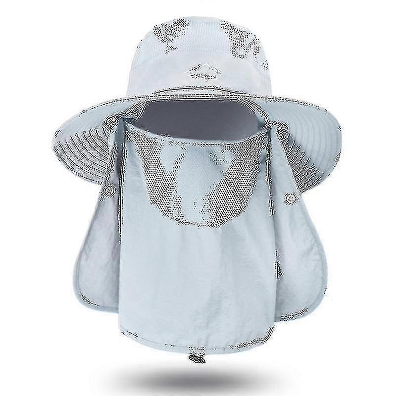 Cappello da pesca Uv Sun Protection Cap Summer Bucket Hat con copricollo sfoderabile