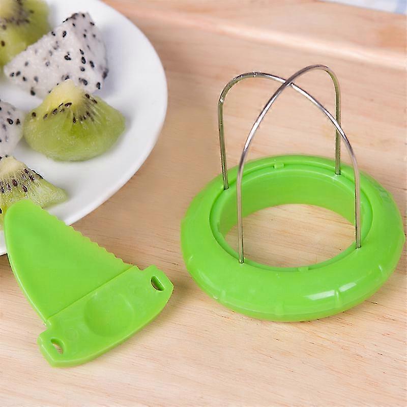 Mini Fruit Kiwi Cutter Peeler Slicer Kitchen Gadgets Tools Peeling Tools(2pcs-green)