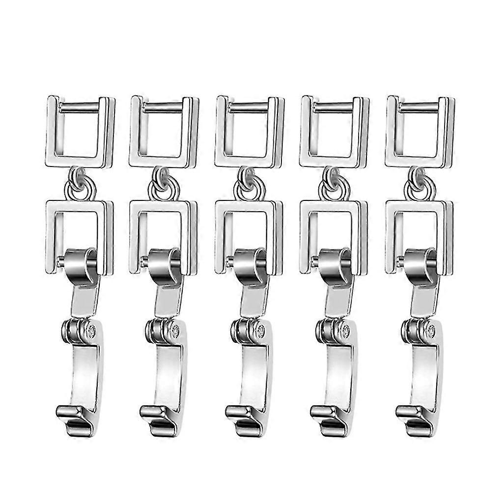 5 Pcs Foldover Extension Clasp Jewelry Extender for Bracelet Necklace Making