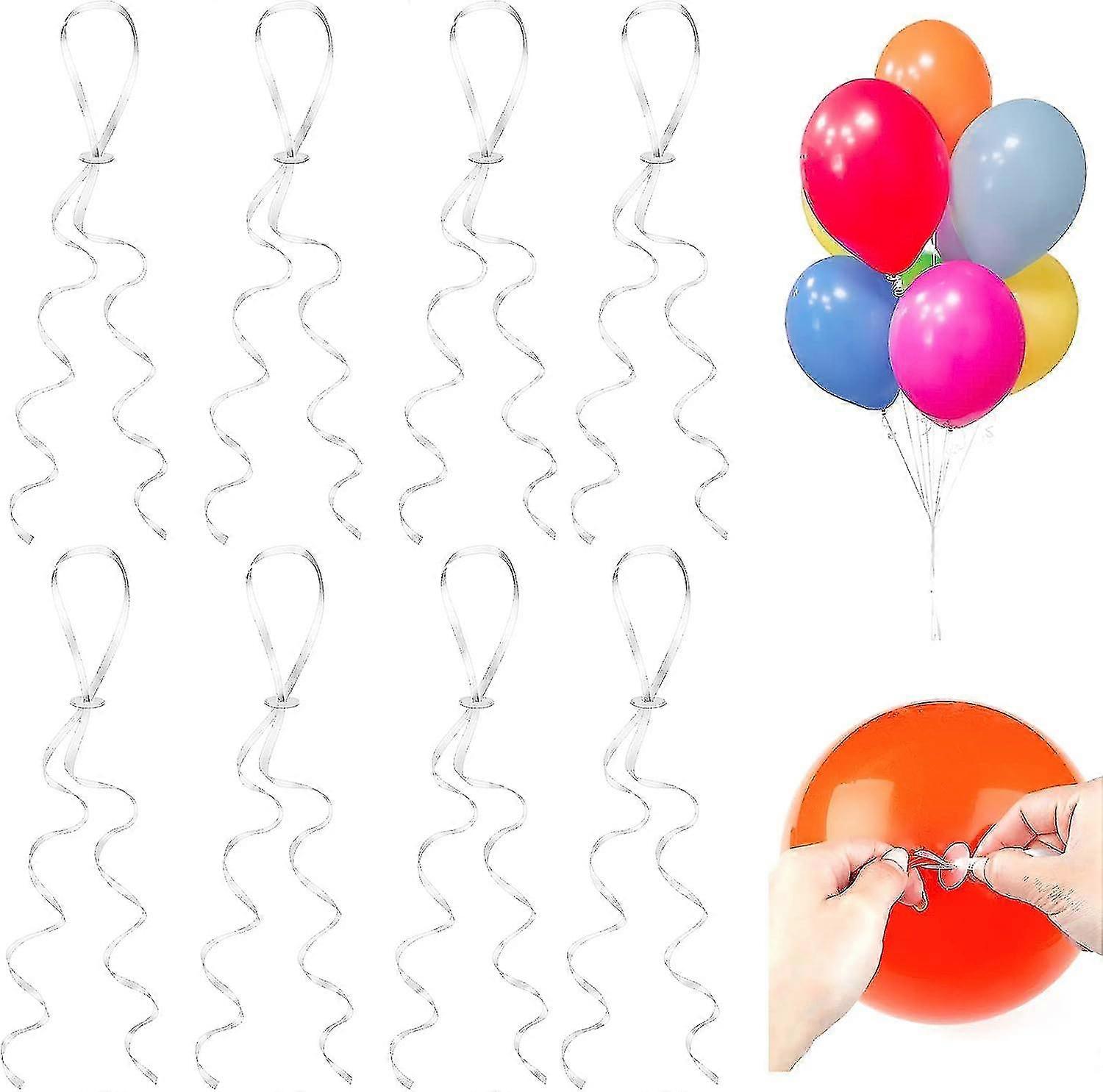 Helium Balloon Clasps With String, 150pcs Balloon Clasps Balloon Ribbon With Quick Release For Wedding Party, Birthday Party