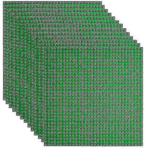 Classic Baseplates Building Base For Building Bricks Compatible With Major Brands-baseplate 10" X 10", Pack Of 12 Best Gift Best Gift