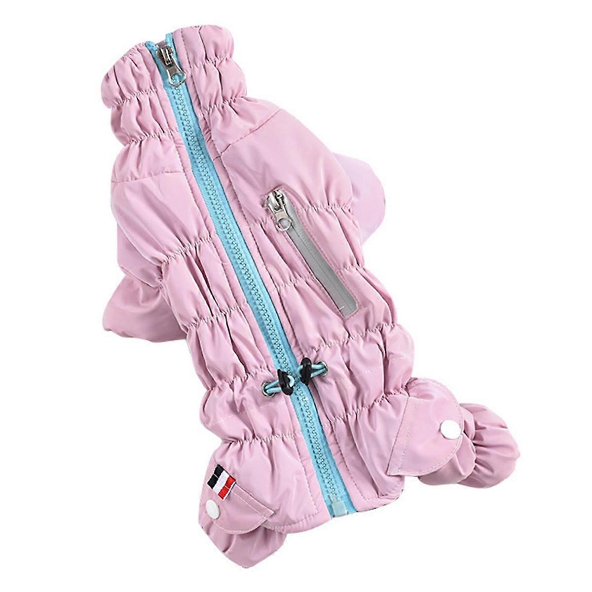Snowproof Dog Windbreaker Apparel for Small Medium Puppy Warm Winter Outdoor Jacket Pet High Neck W