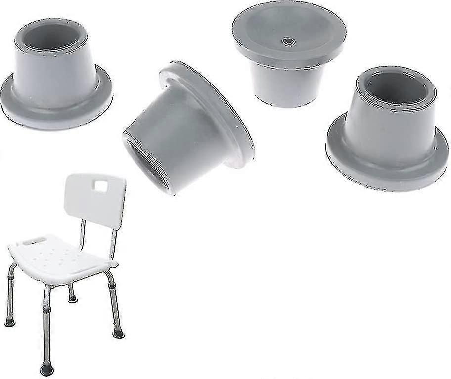 シャワーチェア用交換脚 4個入り バスシート用ゴムチップ 滑り止め バスシートパーツ シャワーベンチ 吸盤脚(28mm) hy P20250110605