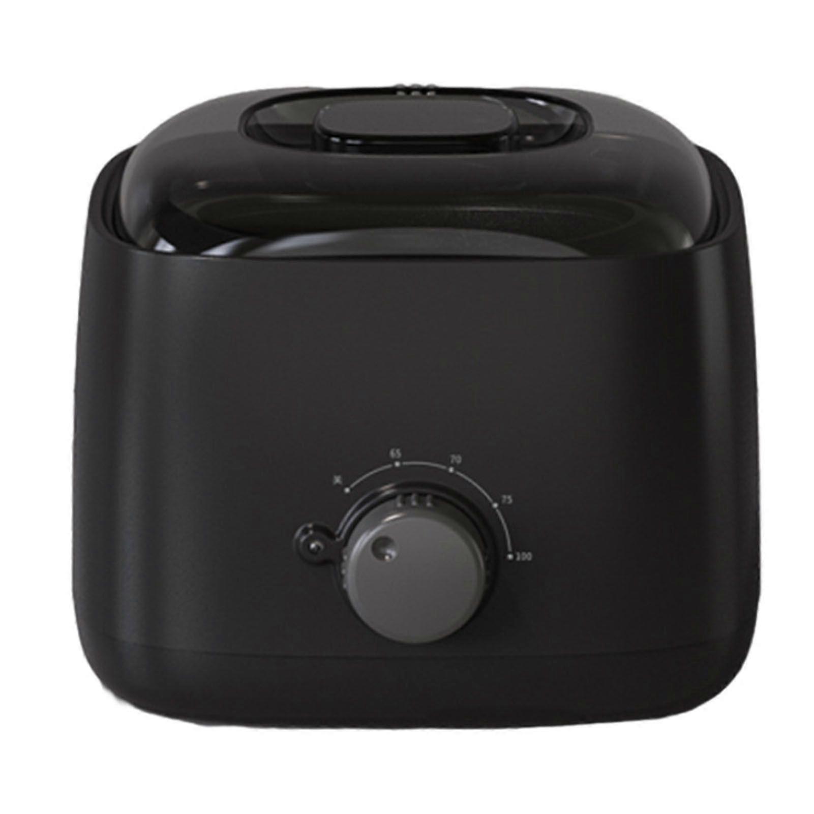 Wax Warmer Machine Prevent Stick Heat Resistant Rotation Knob Wax Heater Pot for Hair Removal Black EU Plug