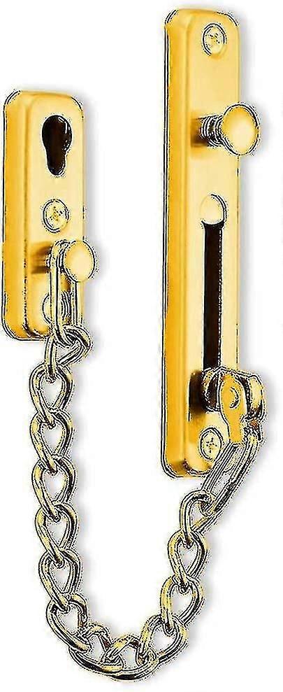 Door Chain Stainless Steel Security Chain Lock, Gold Door Chains Sliding Bolt Latch Guard Safety Catch, Security Private Door Lock With 4 Scr