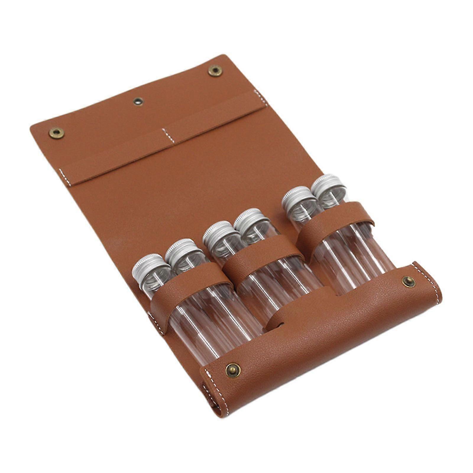 Spice Of Bag With 6 Spice Jars Seasoning Bottle Holder For Picnics Party Hiking