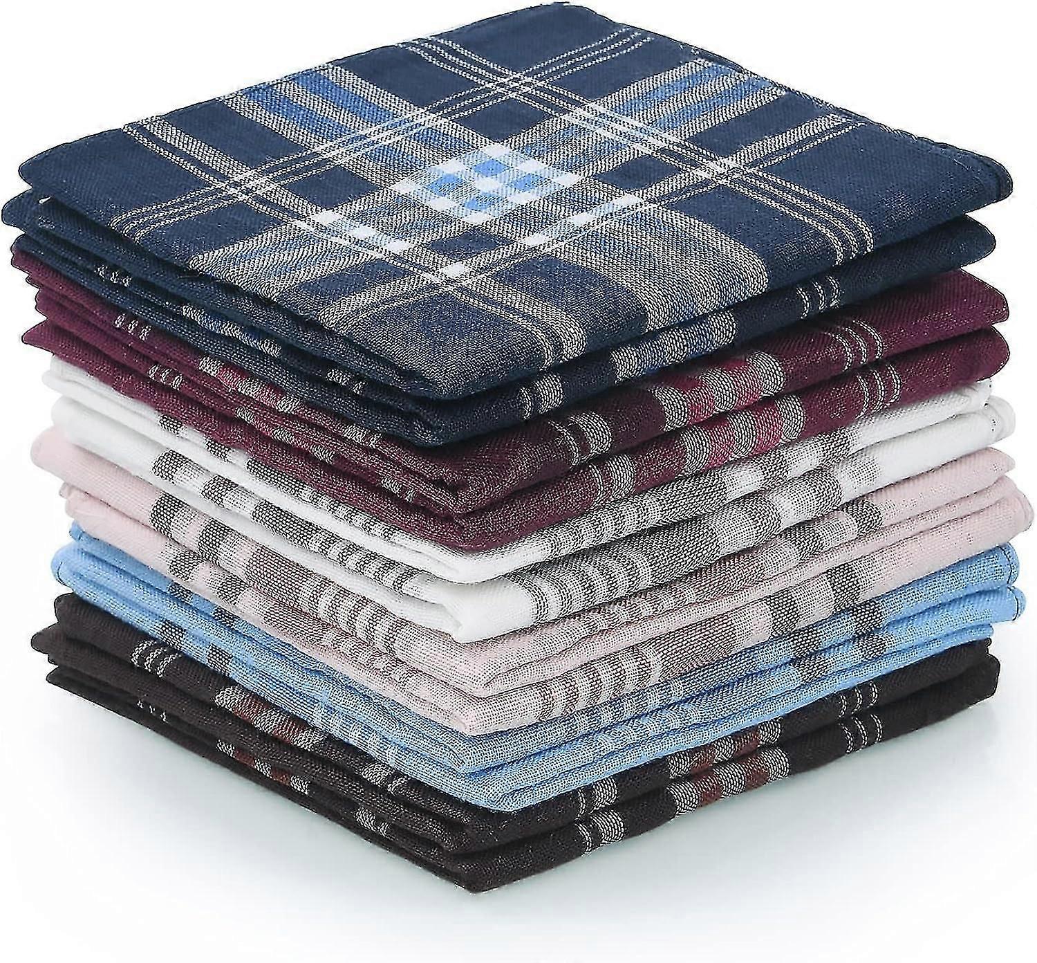 مناديل رجالية ، 12 عبوة هانكيز رجالي ، مناديل رجالية فاخرة قطن أبيض هانكس مربع الجيب للرجال النساء