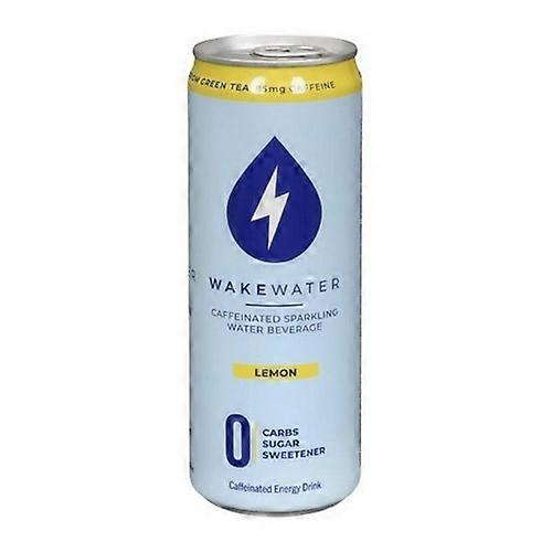 Wake Water 含咖啡因苏打水饮料柠檬,355 毫升(12 盒装)