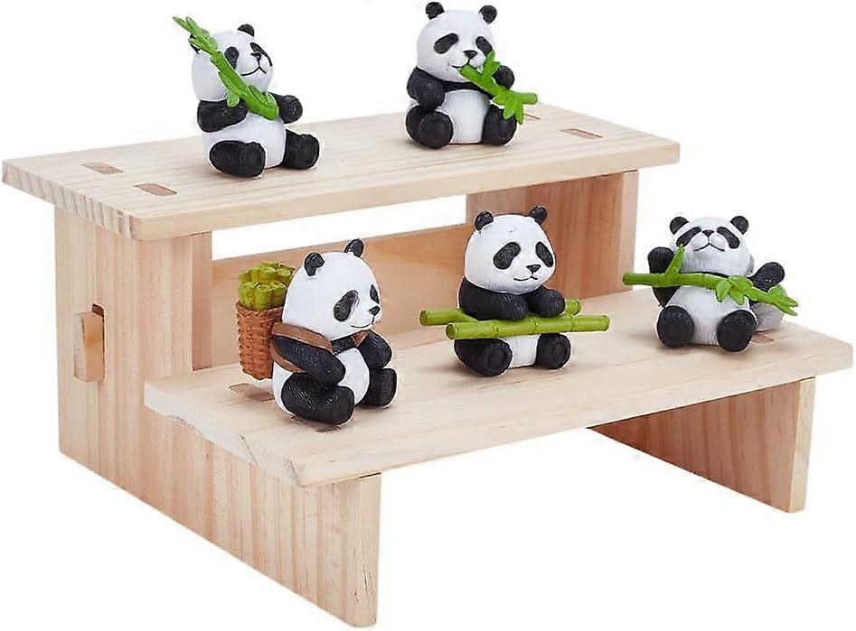 2-Tier Wooden Display Riser Shelf Tabletop Small Food Stand Wooden Display Riser Stand Wood Display Stand for Perfume Cosmetics Figure Collection Blan