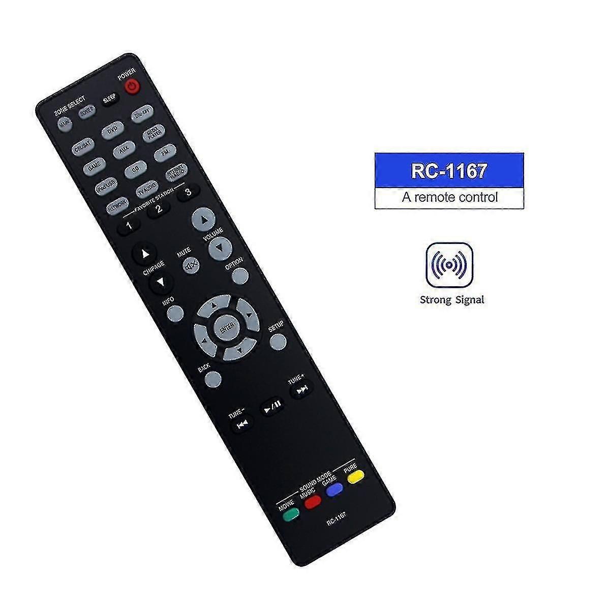 Fjernbetjening RC-1167 Udskift til Av-modtager Avr-2113 Avr-2113ci Avr-1913 Avr-2313ci Avr-2313 Avr2113 Avr2113ci - XC