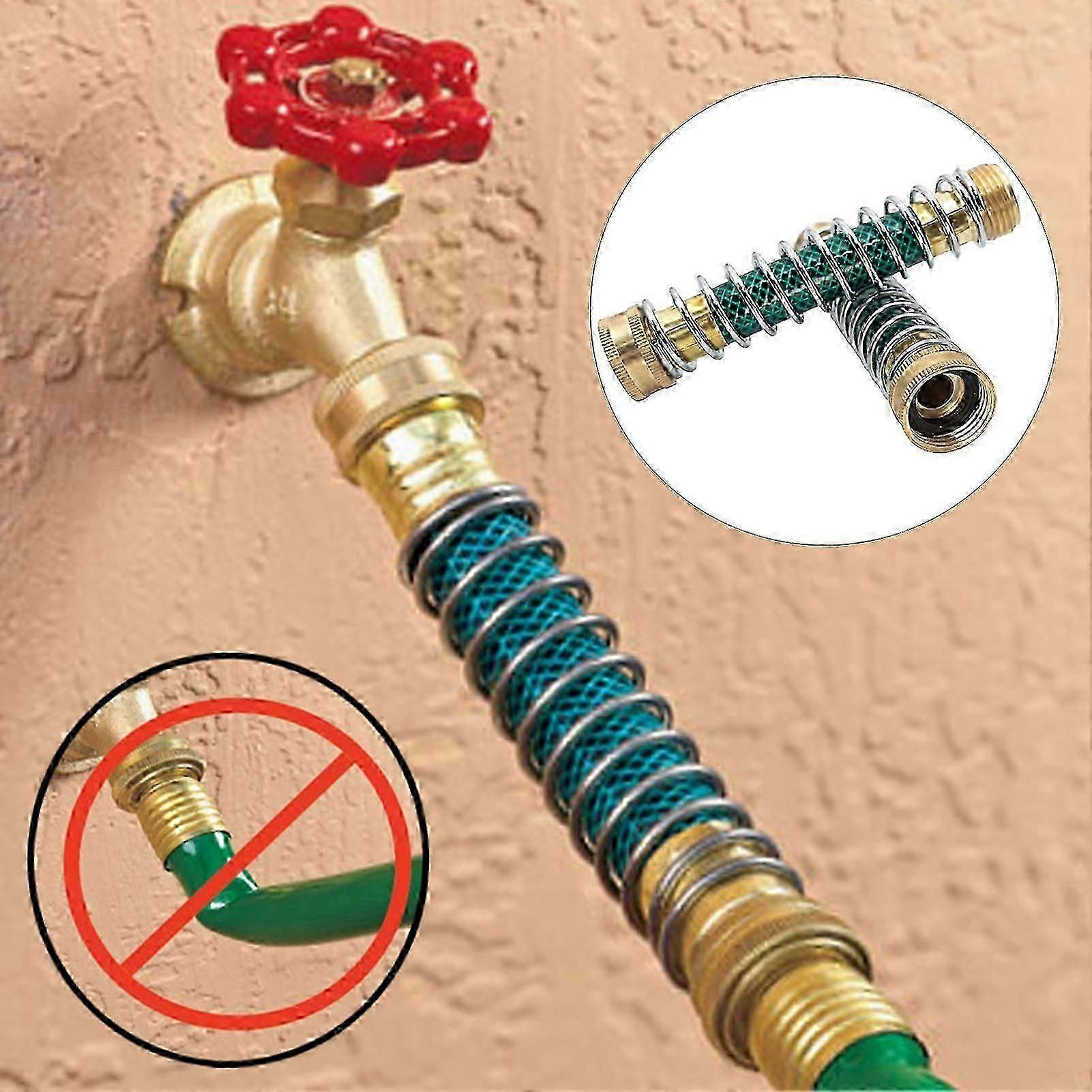 Flexible Garden Hose Extender with Coil Spring Prevents Kinks And Water Leakage Tension Spring Garden Hose Connector Jikaixiang