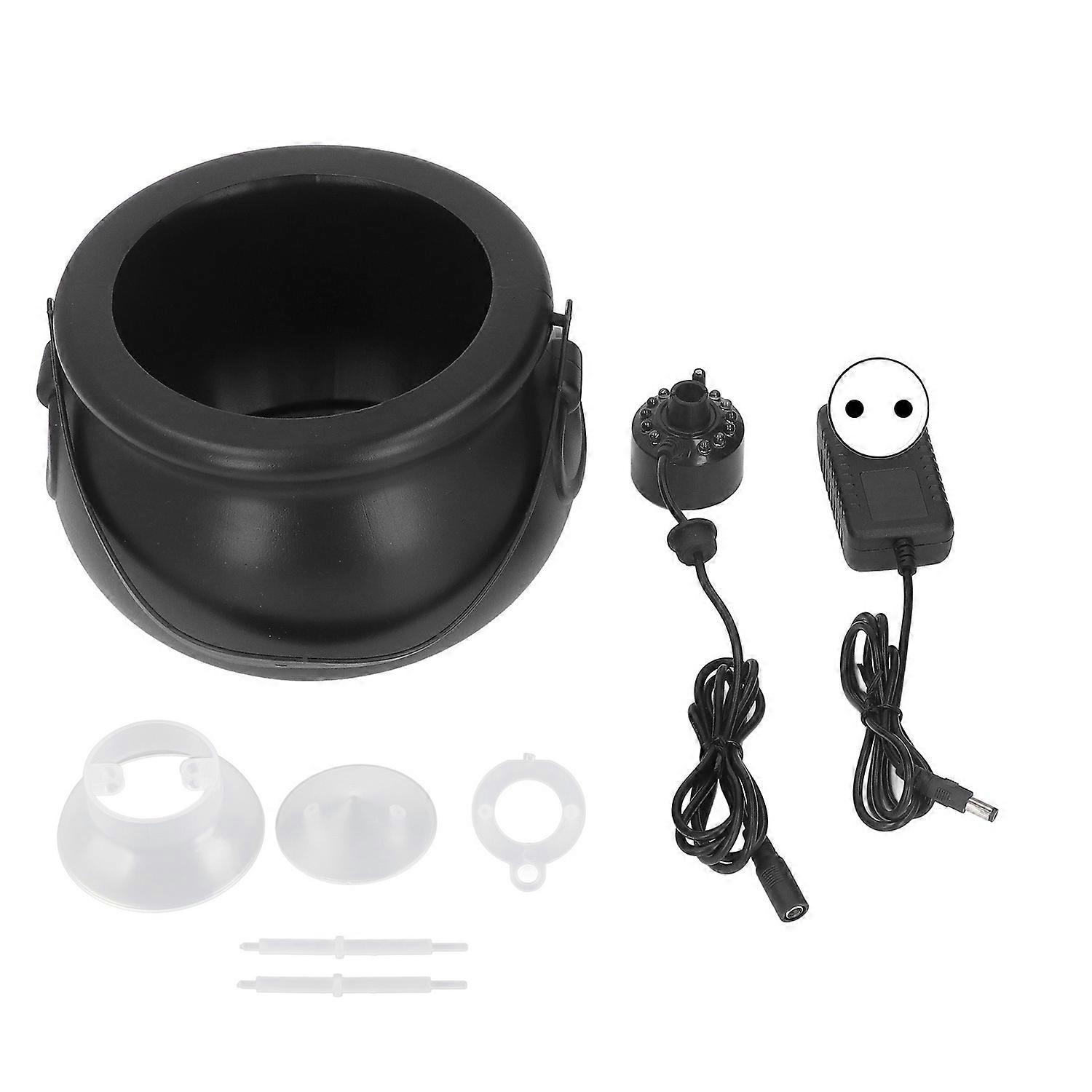 Cauldron Fog Machine Metal Plastic 12 LED Color Changing Spooky Ambience Halloween Mist Maker with C