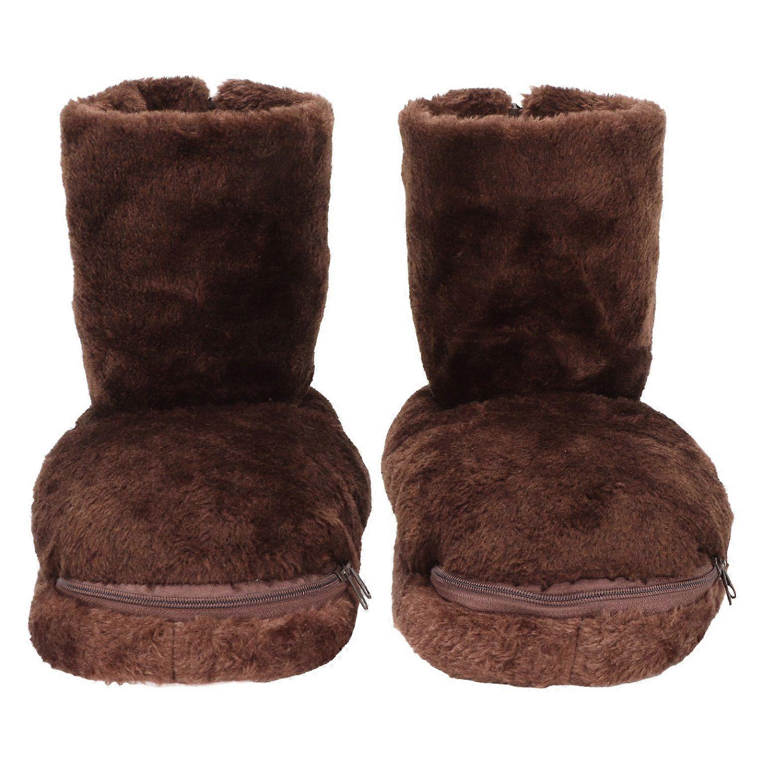 USB Electric Heating Plush Foot Warmer Shoes