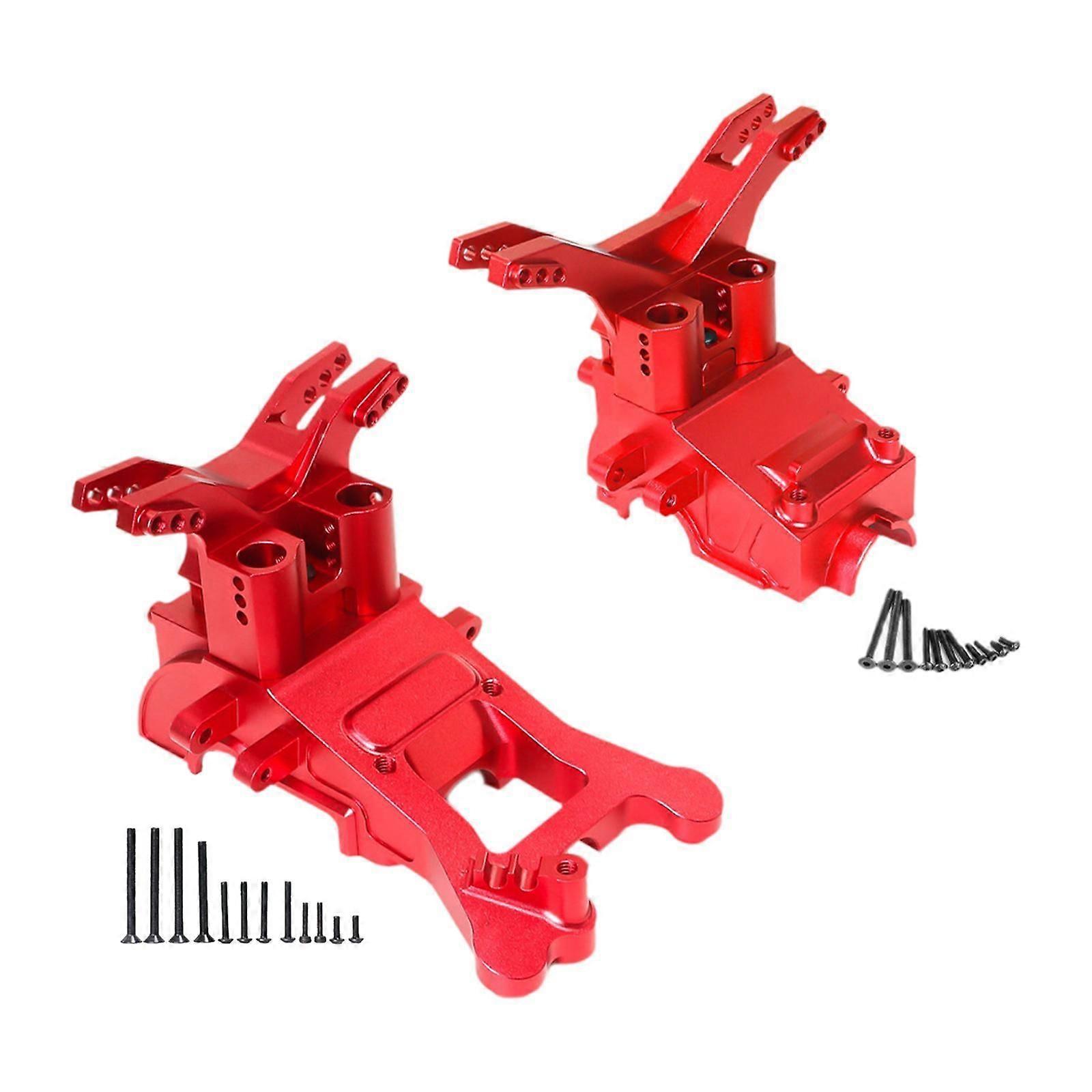 Metal Şanzıman Kapağı Kabuk İletim Kutusu 1/10 1/8 RC Araba Araçları DIY kırmızı