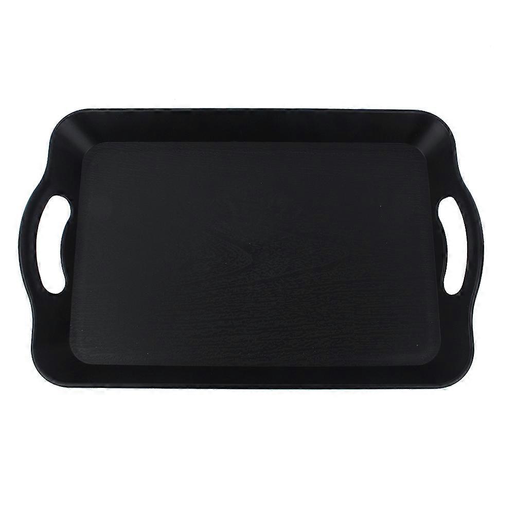 Rectangular Plastic Tray Tea Food Serving Tray with Handle for Restaurant Home Hotel (610)