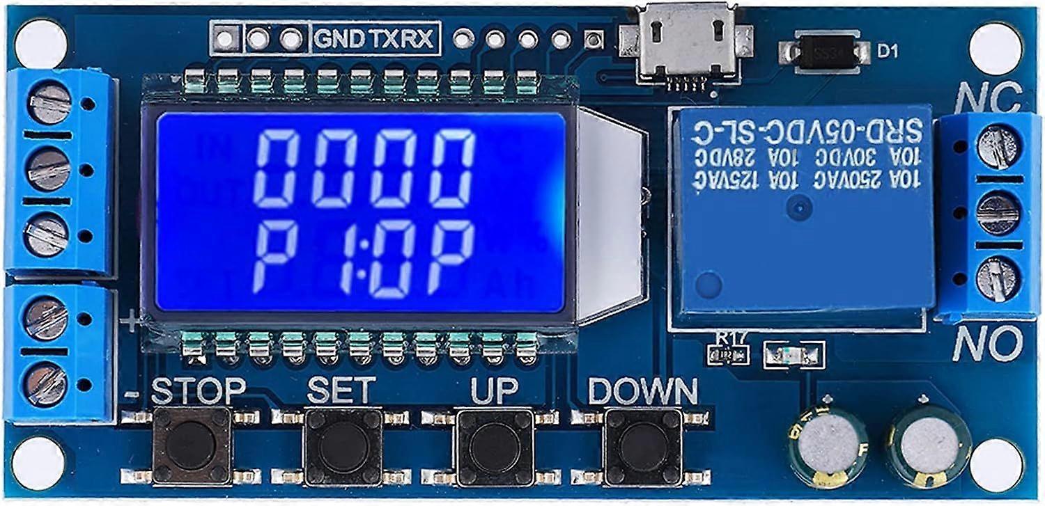 Time Delay Relay Module, 5V 12V 24V 50MA 0.01S-9999Min Timer Switch, Delay Off Cycle Timer Module, Timer Relay with LCD Display