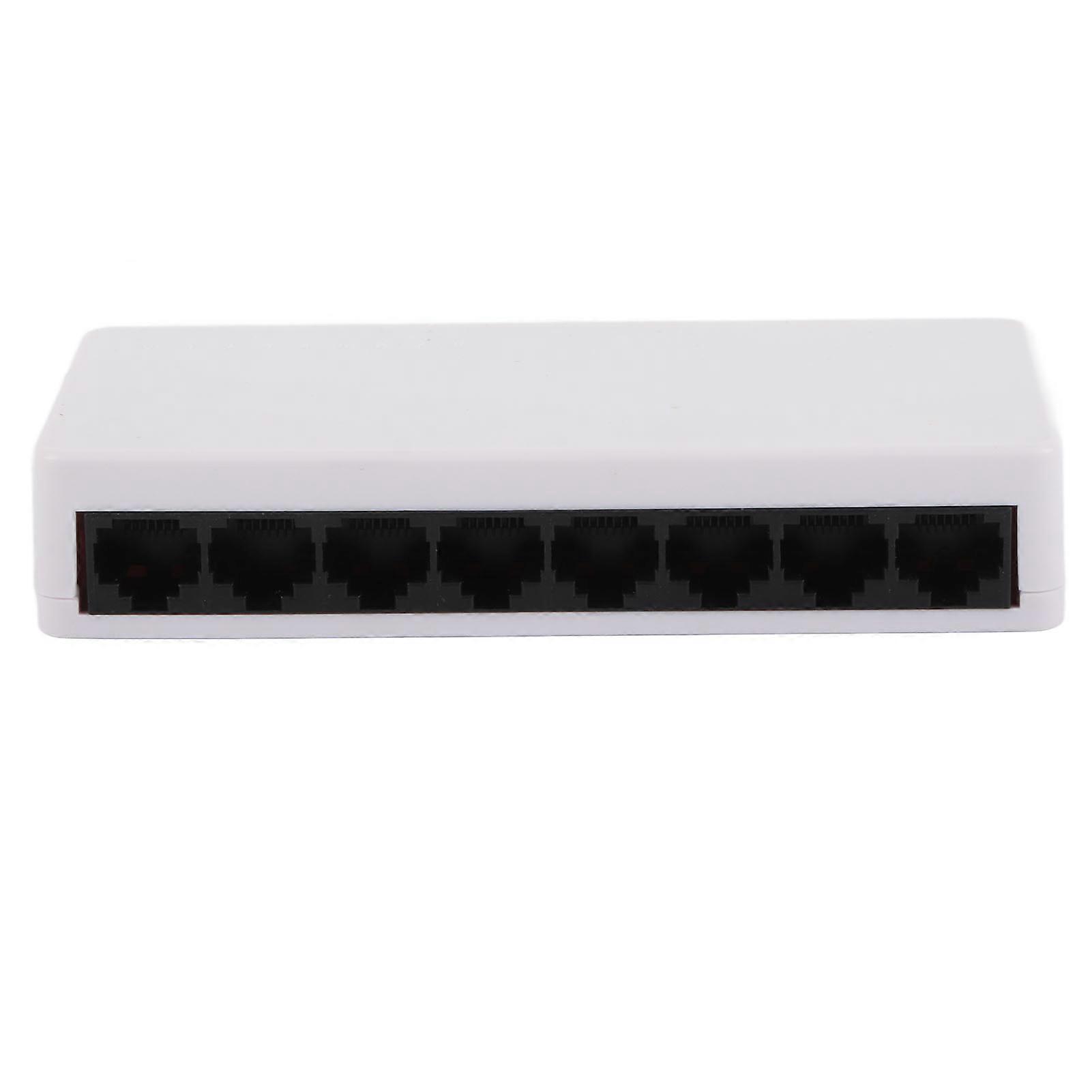 8-Port-10/100-Mbit/s-Ethernet-Switch-Unterstützung Desktop-Wandmontage Nicht verwalteter Heimnetzwerk-Switch-Hub Büro-Ethernet-Splitter 100-240 V EU-Stecker 