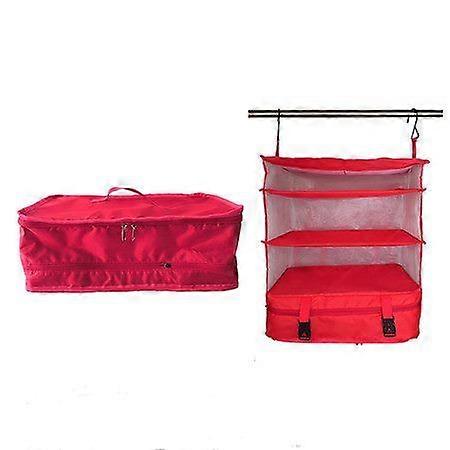 Hanging Travel Organizer with Packing Cubes and Laundry Storage