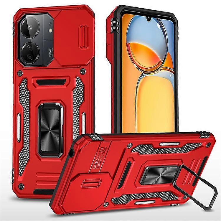 Armor Series Compatible For Xiaomi Redmi 13C 4G / 13C 5G / Poco C65 4G Phone Case with Slide Camera Cover