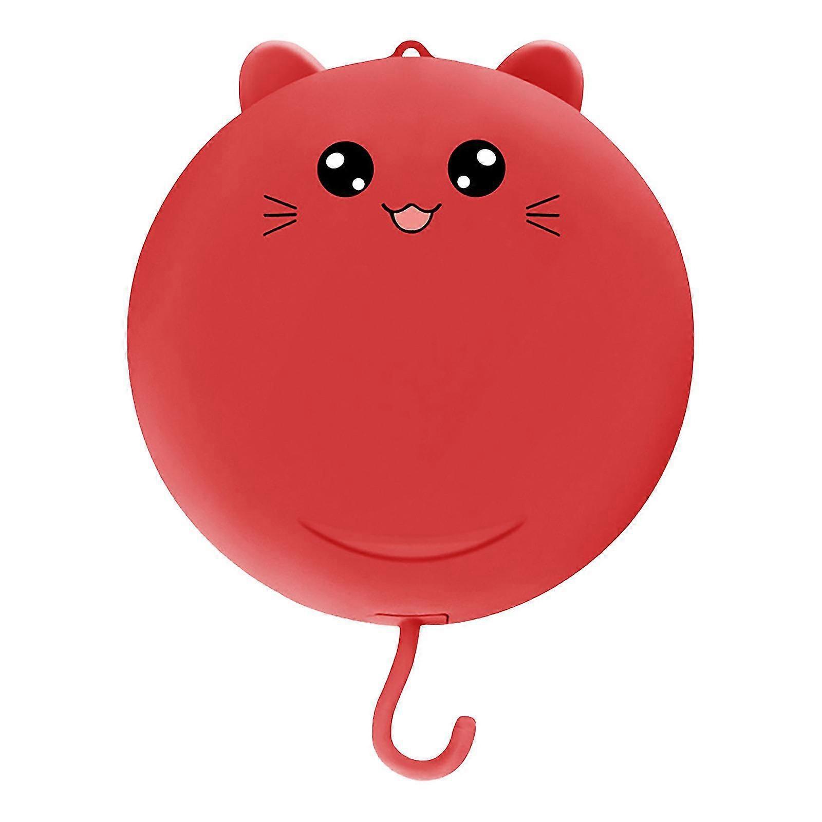 Mini USB rechargeable small fan multi-function makeup mirror (red)  Red