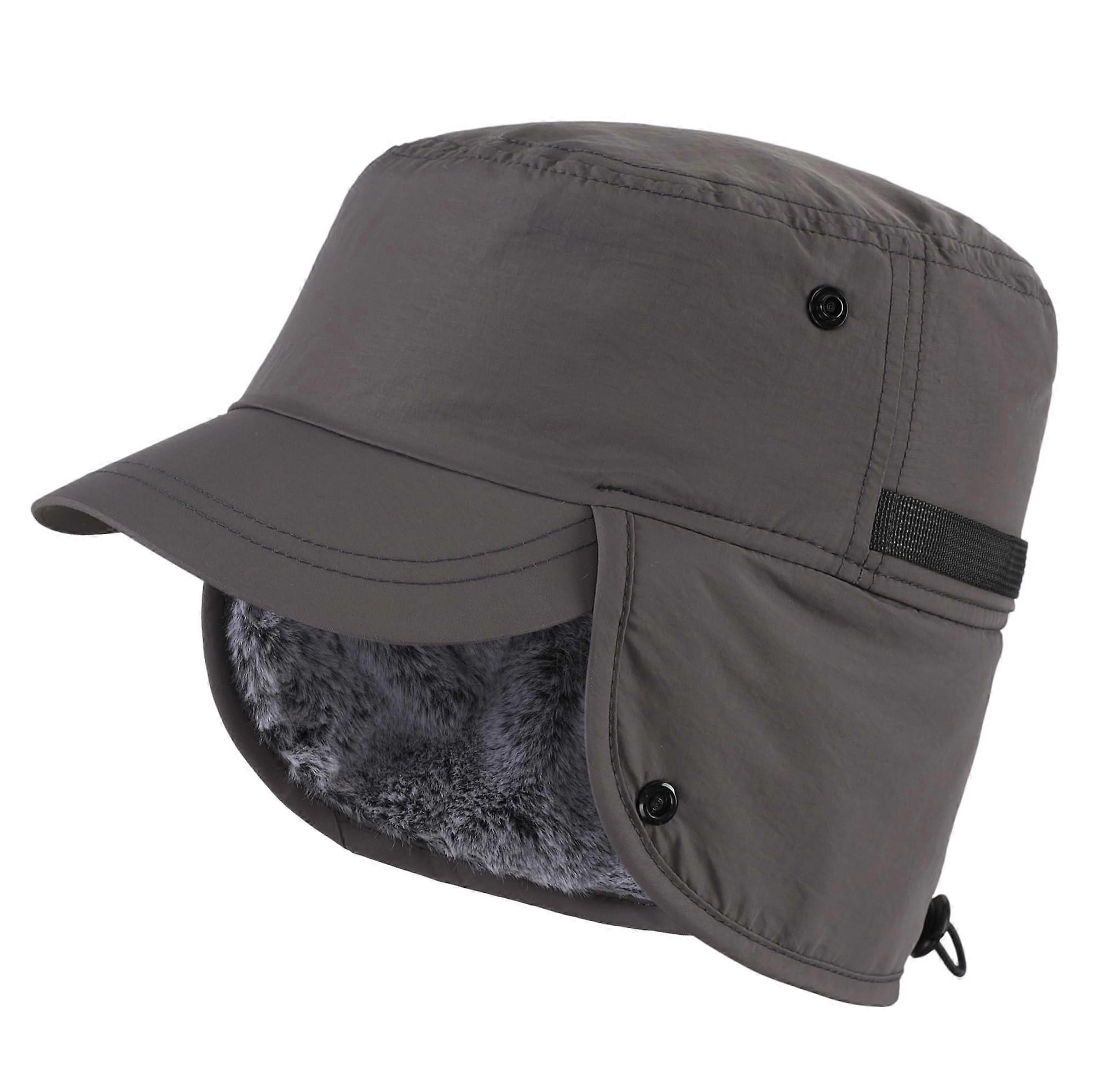 Warm Hat for Winter Trapper Hunting, Insulated Fleece Lined, Adjustable Size, Camouflage Color