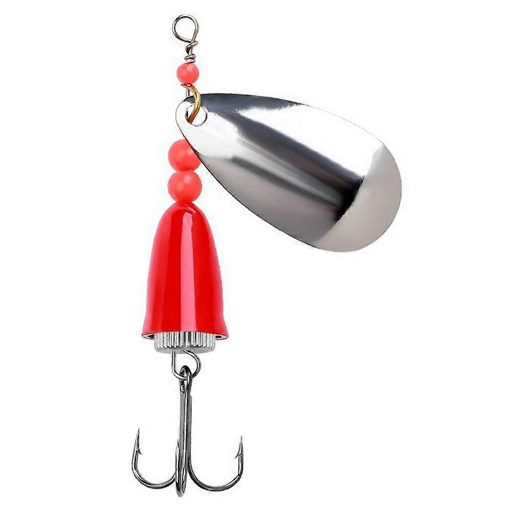 AS FTK-12H-ZDT Rotating Spoon Lure Metal Spinner Bait Bullet Head with Treble Hook For Stream Fishin