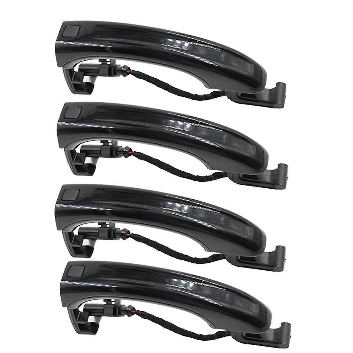 4pcs nero intelligente maniglia esterna 4L0837205A 4L0837207A per 2007-2015 maniglia della porta w / pulsante chiave 4L0 837 205B