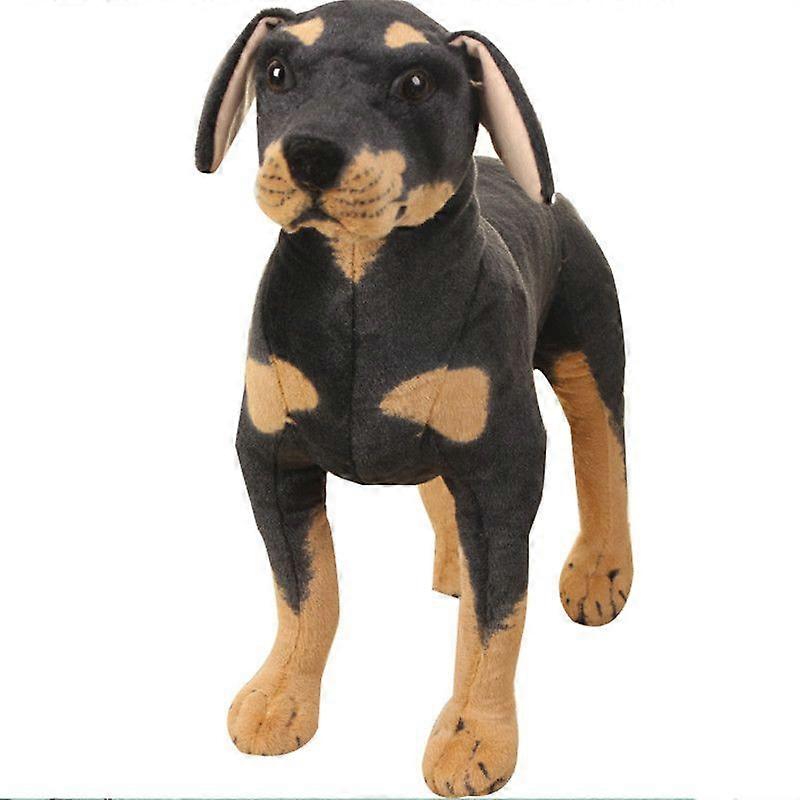 Lifelike Stuffed Animal Doberman Pinscher, Realistic Dog Plush Toys