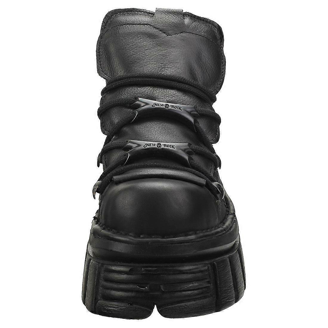 New Rock M106N-S6 Scarpe Platform Unisex – Pelle, Stringate, Suola Gomma, Taglia 39 EU - 2
