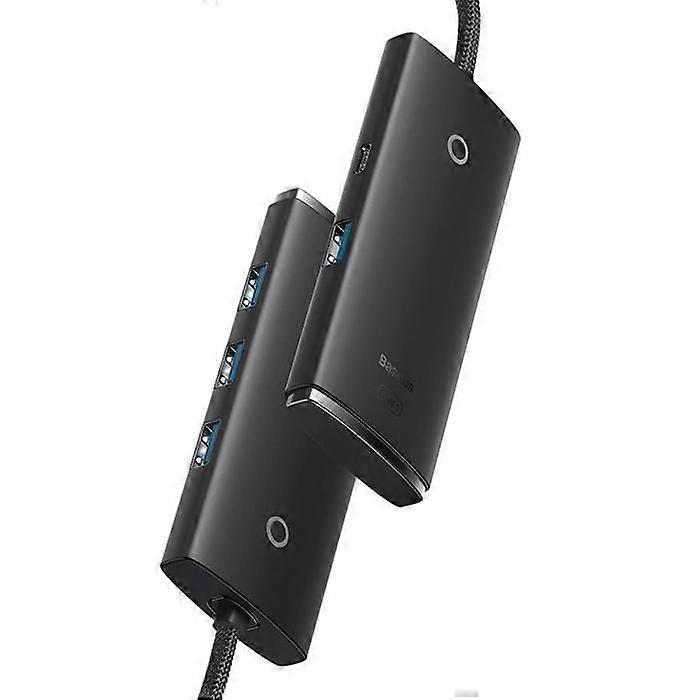 Baseus Adapter USB-A HUB Adapter 4 poorten / USB-A naar USB 3.0*4 / 25 cm Zwart - WKQX030001