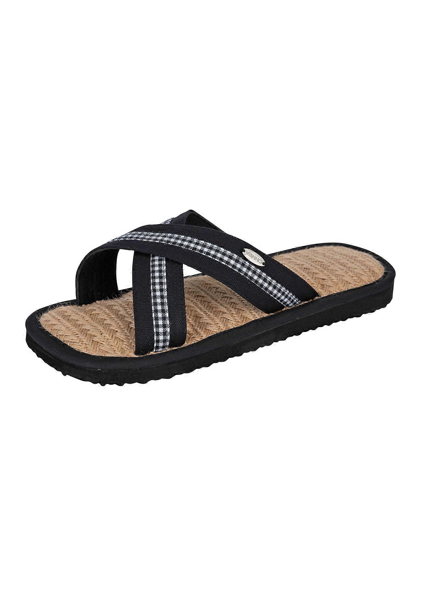 »BONDIX«, wellness cinnamon sandals with jute insole