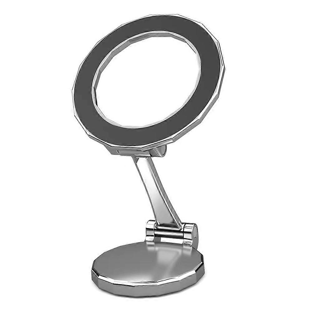 H820 Car Dashboard Mount 360 Degree Rotation Foldable Magnetic Phone Holder Bracket - Silver
