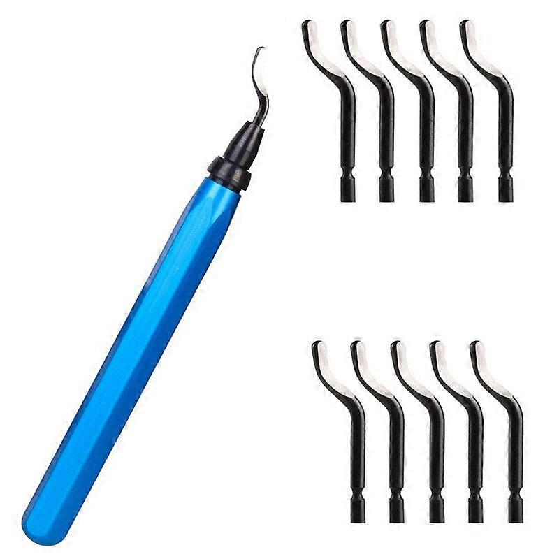 Aluminum Handle Deburring Tool For Metal, Copper, And Steel, With Sharp Durable High Speed Steel Blades And 360 Degree Blade Rotation