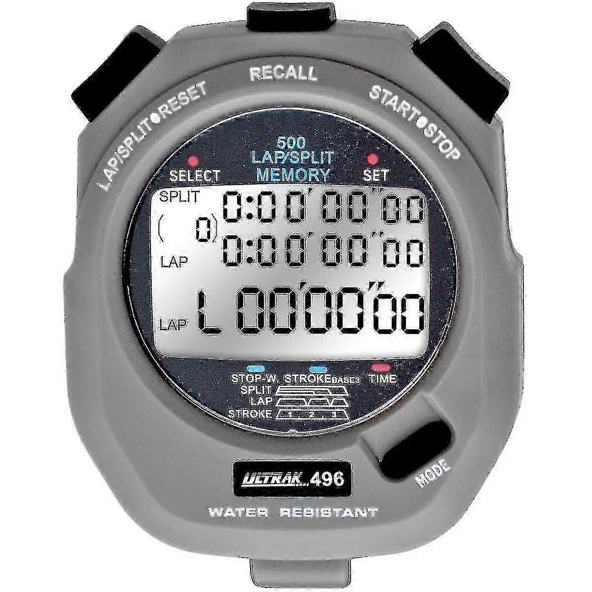 Dual Split Lap Timer with 496-500 Memory Capacity
