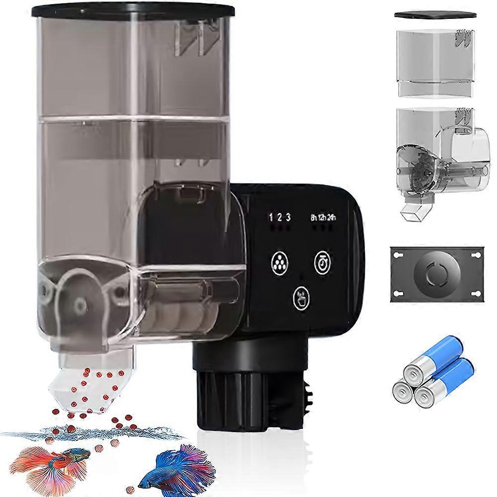 Automatic feeder, water tank capacity 250 ml, manual and automatic use, smart, LCD display, digital timer, batteries included, black