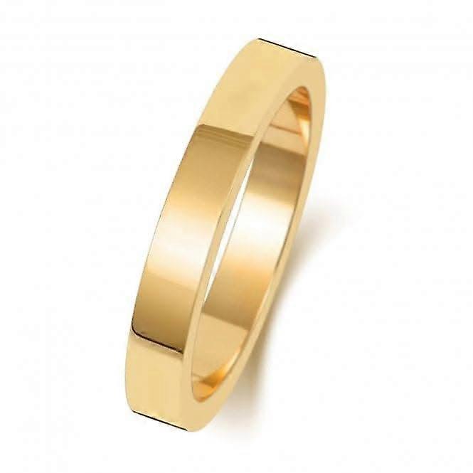 Wedding Band 18K Flat Flat 3 mm-1.7 Wedding Ring WQ173H/I