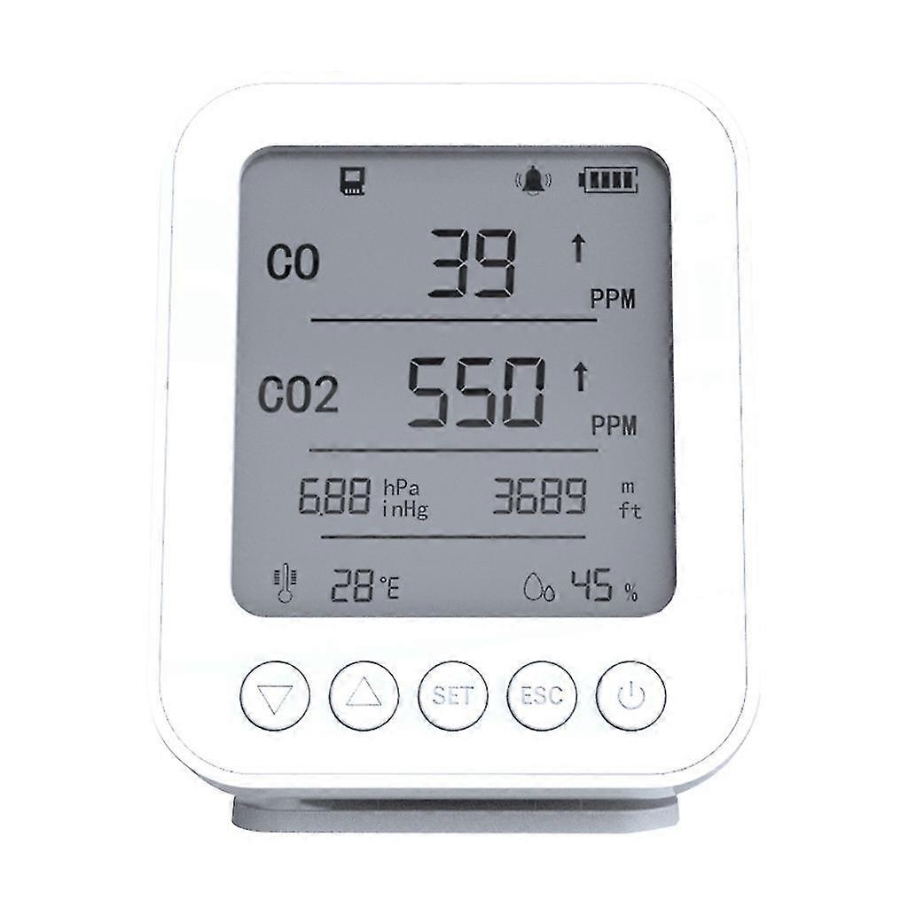 Compatible for CO CO2 Meter Digital Temperature Humidity Tester LCD Carbon Dioxide Detector 2024 Walkbee Walkbee 8316 B