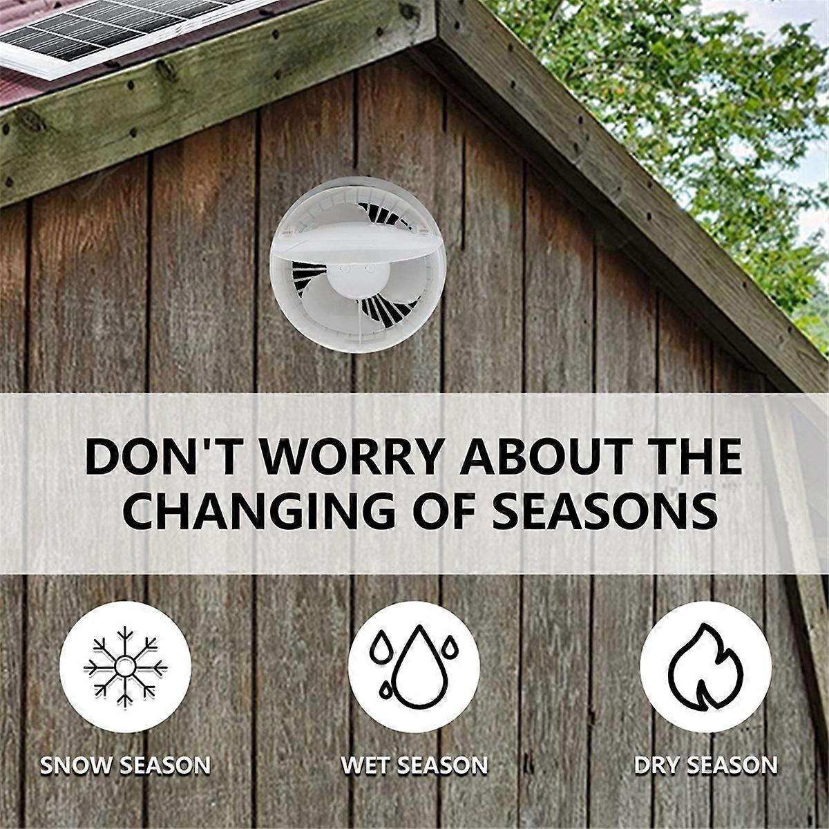 Ventilation 6Inch High-Speed Solar Silent Fan B