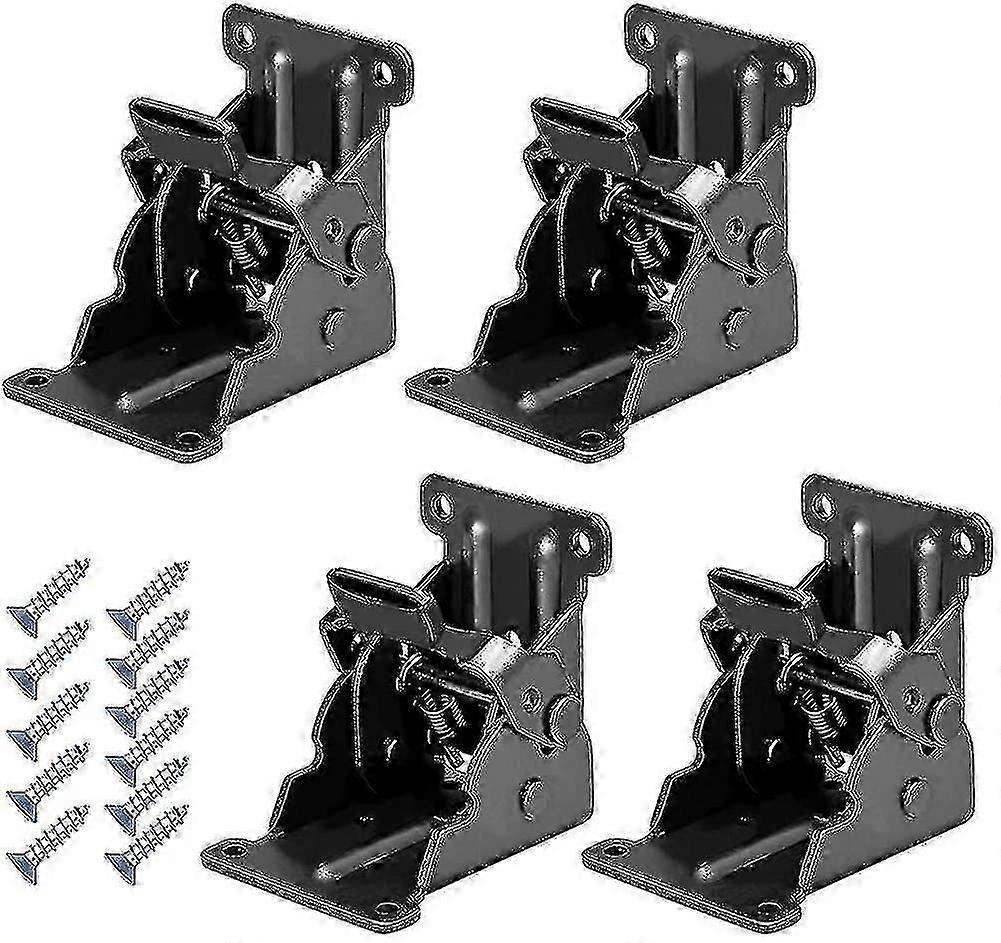 Folding Brackets 4 Pcs 0-90 Degree Lock Extension Support For Table Bed Leg