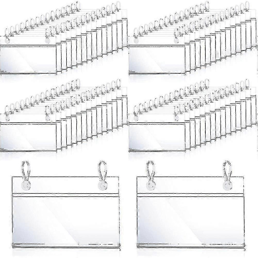 50pcs Plastic Label Holders Price Tag Ticket Hanger Clips