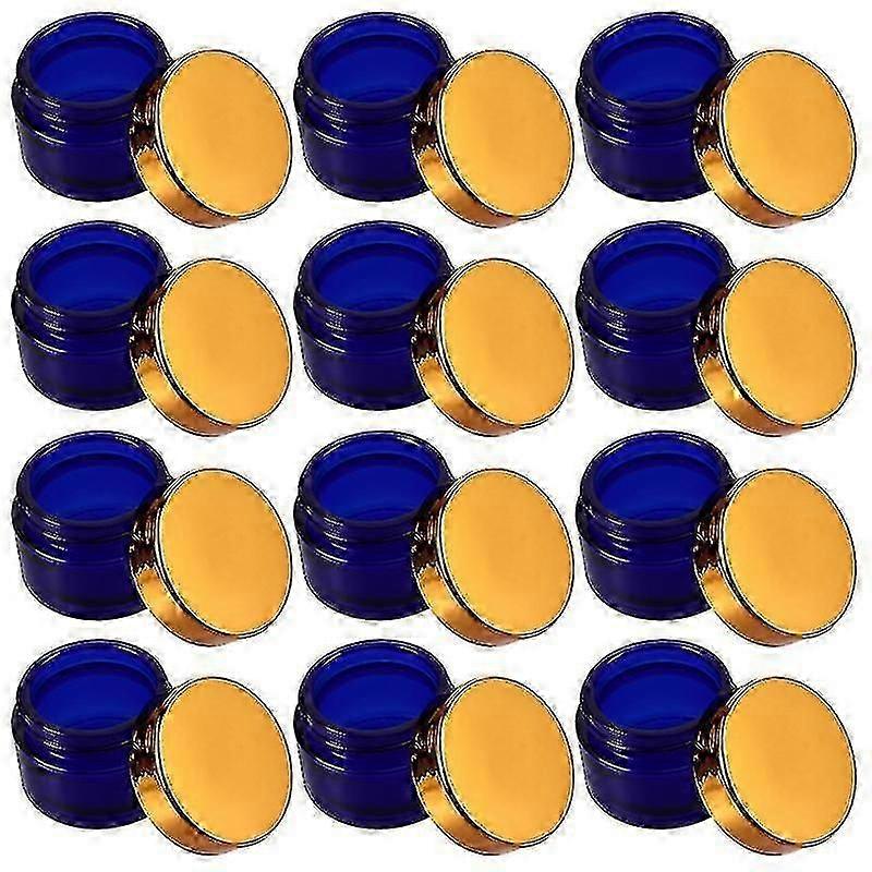 4X4x5cm Blue Travel Bottles & Containers 12pcs Empty Cosmetic Containers Refillable Lotions Cream Tr