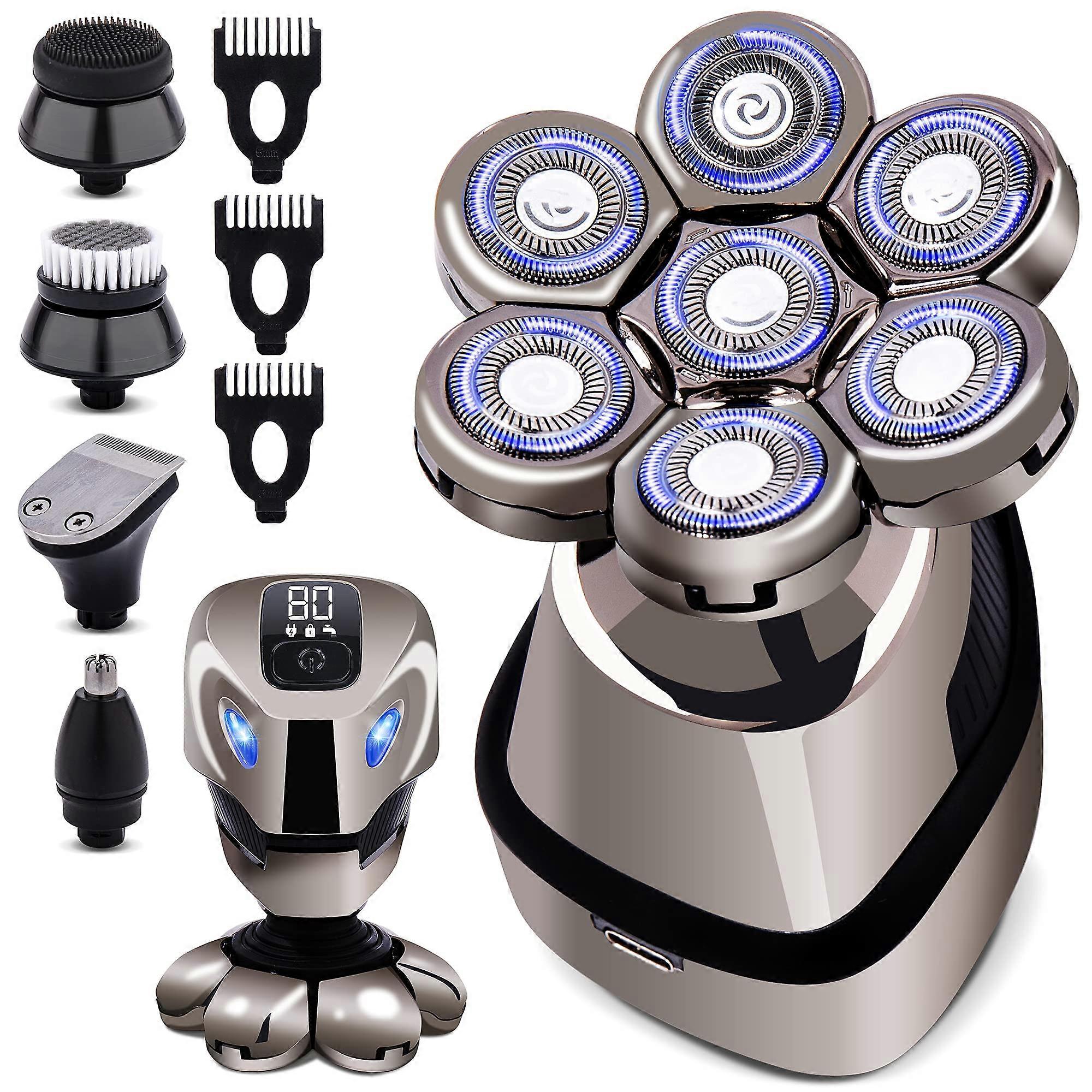Rechargeable Cordless Electric Head Shavers for Bald Men Close Shaving