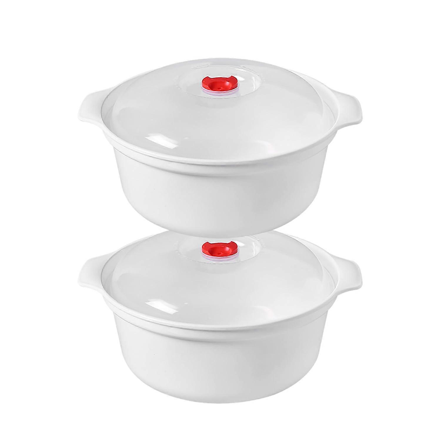 2 PCS Bowls with Lids for Microwave Ramen and Soup Cooking in Office or College Dorm