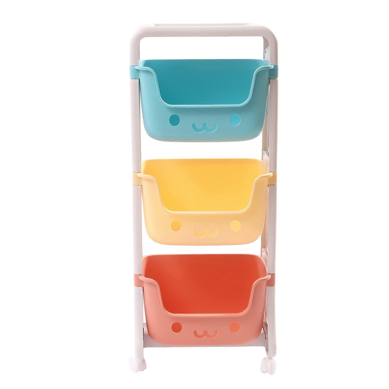1 Unit Cute Standing Shelf for 's Rooms 3-Tier