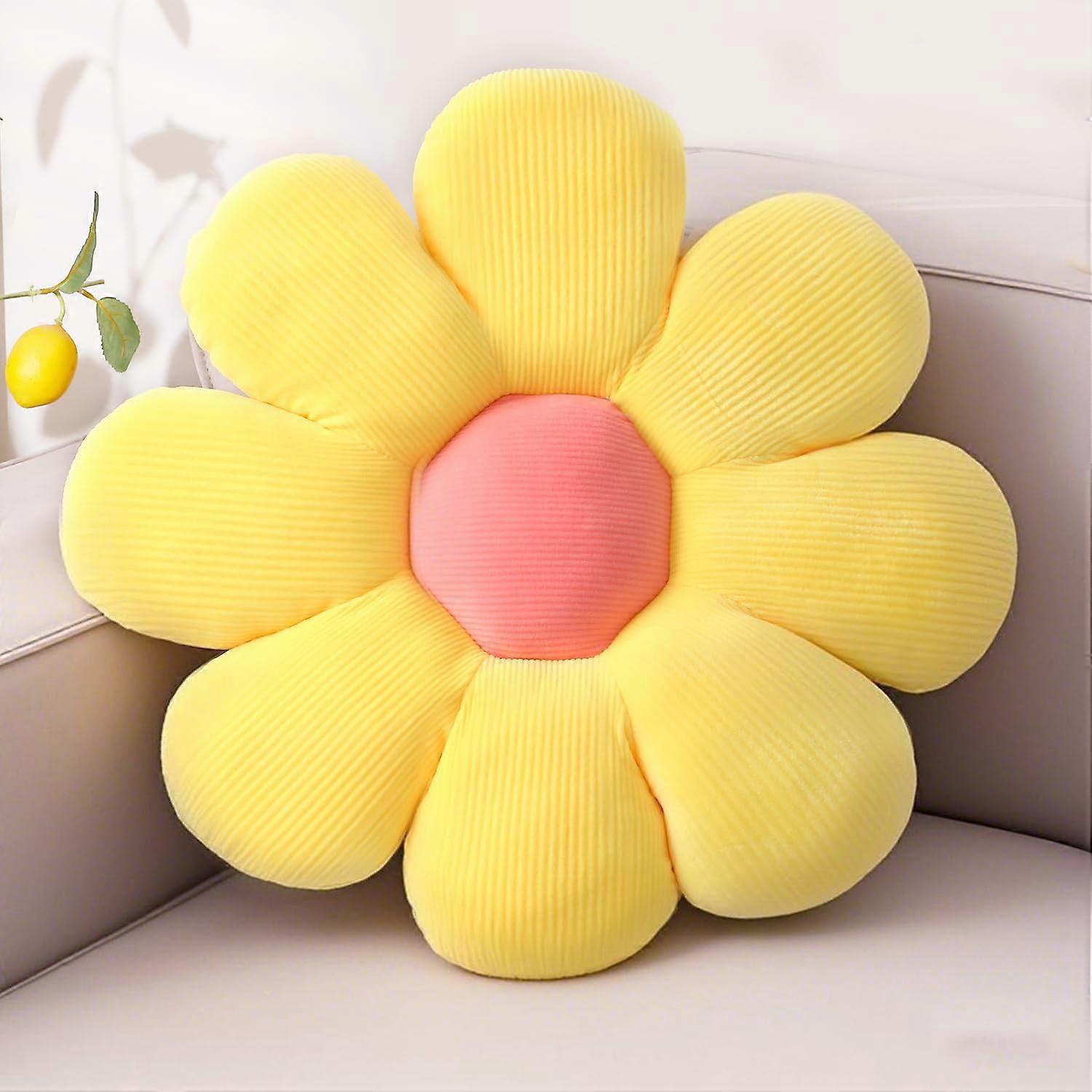 Yellow Flower Pillow for Bedroom 27.56'