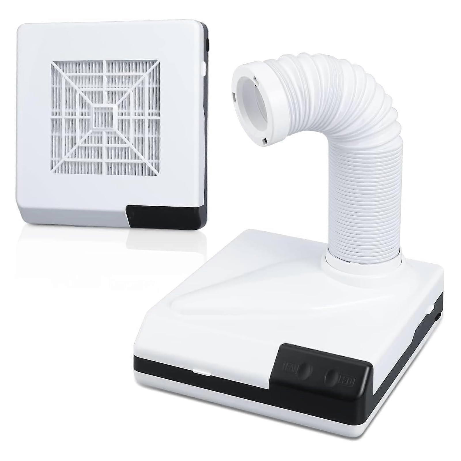 Dental Polishing Dust Collector, Mini Size Nail Dust Dust Collector with Led Light, Rotated 360°