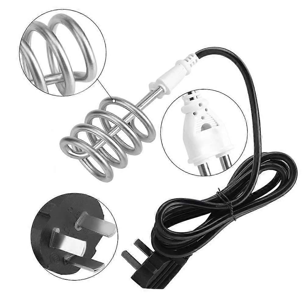 Portable Electric Immersion Heaters Boiler Spirals Tube Water Heating Elements 1500W for Home Dorm