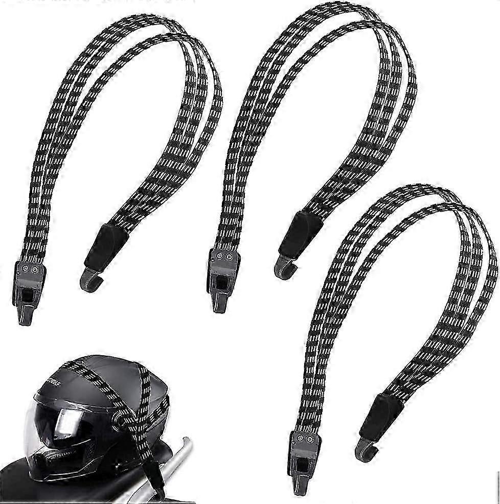 3Pcs Elastic Bike Strap Bicycle Elastic Rope Adjustable Bike Bungee Cords with Hooks