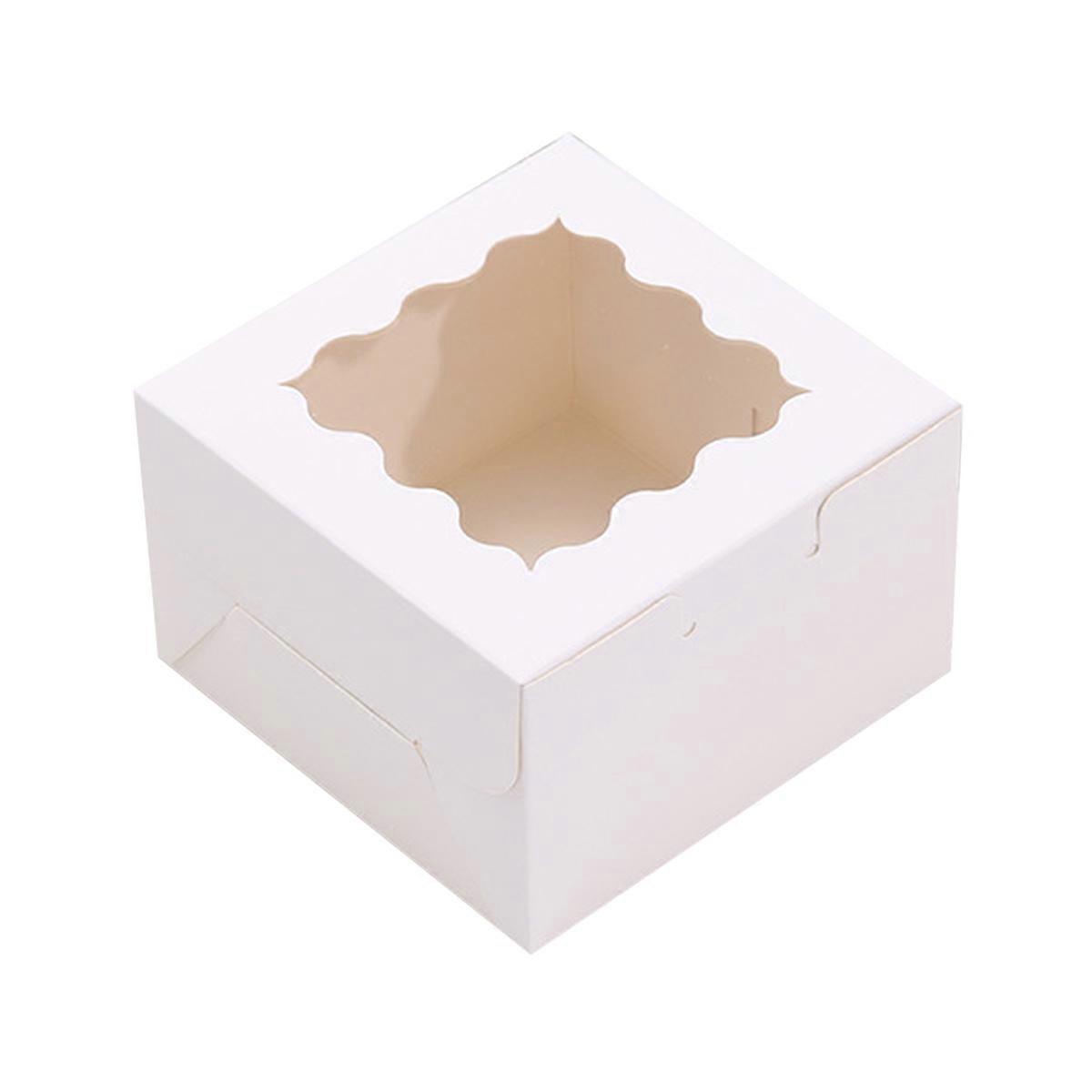 10PCS Cupcake Boxes - Cupcake Containers with Window, Food Grade Cupcake Holder Easy Transport and Presentation
