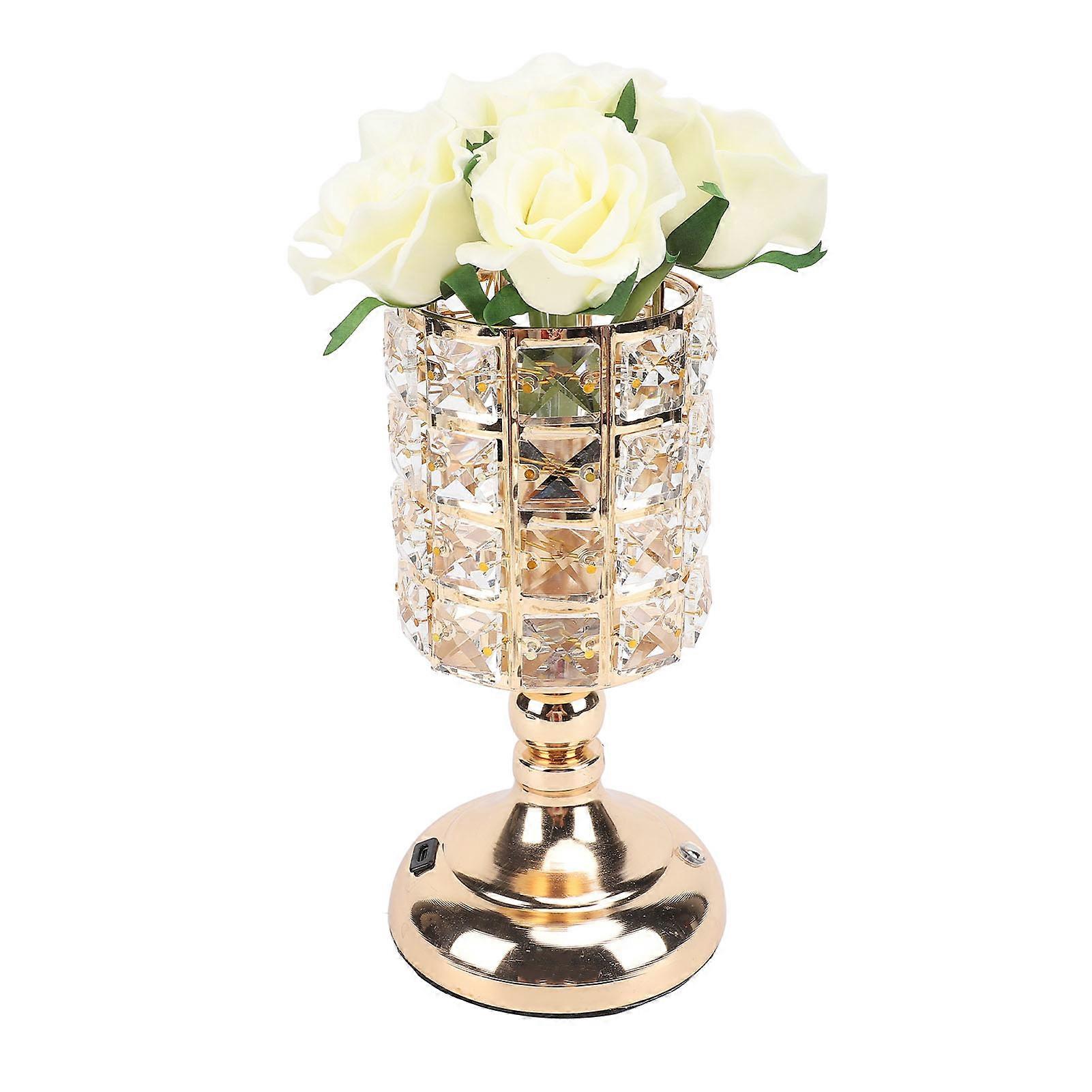 For Rose Table Light 3 Light Colors Rechargeable Touch Control Stepless Dimming